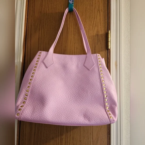 Excellent used condition samantha thavasa pink studded tote see pics for callout - Picture 3 of 12